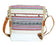 Women's Brown Upcycled Fabric Distressed Leather Shoulder Bag 17RT2115