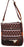 Women's Brown Upcycled Fabric Distressed Leather Shoulder Bag 17RT2115