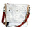 Women's Brown Upcycled Fabric Distressed Leather Shoulder Bag 17RT2115
