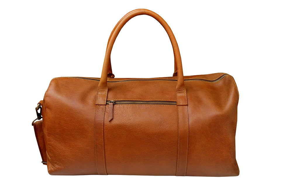 Leather Cow Hide Carry-On Duffle Duffel Weekend Gym Luggage Travel Bag 1831AF