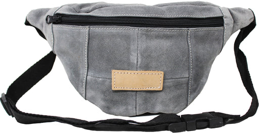 Faux Suede Leather Waist Belt Bag Travel Pouch Fanny Treat Pack Grey 18AA03