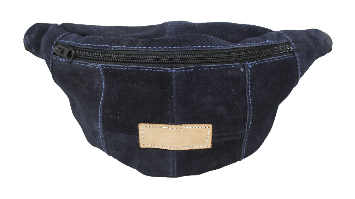 Faux Suede Leather Waist Belt Bag Travel Pouch Fanny Treat Pack Grey 18AA03