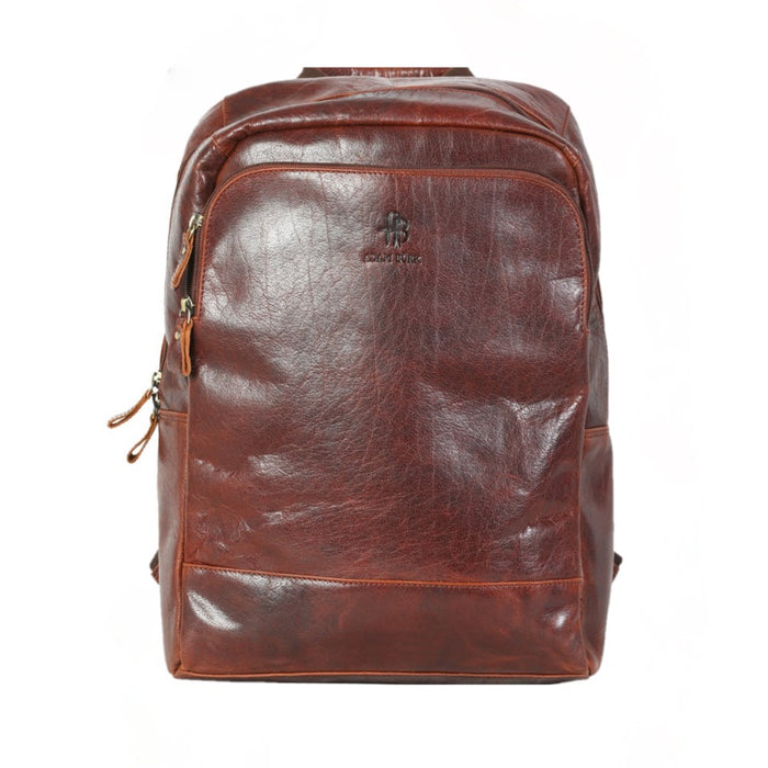 Adam Burk Leather Multipurpose Casual Travel Backpack Brown 18ABP15BR