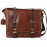 Adam Burk Leather Laptop Messenger Portfolio Shoulder Travel Bag Brown 18ABP4BR