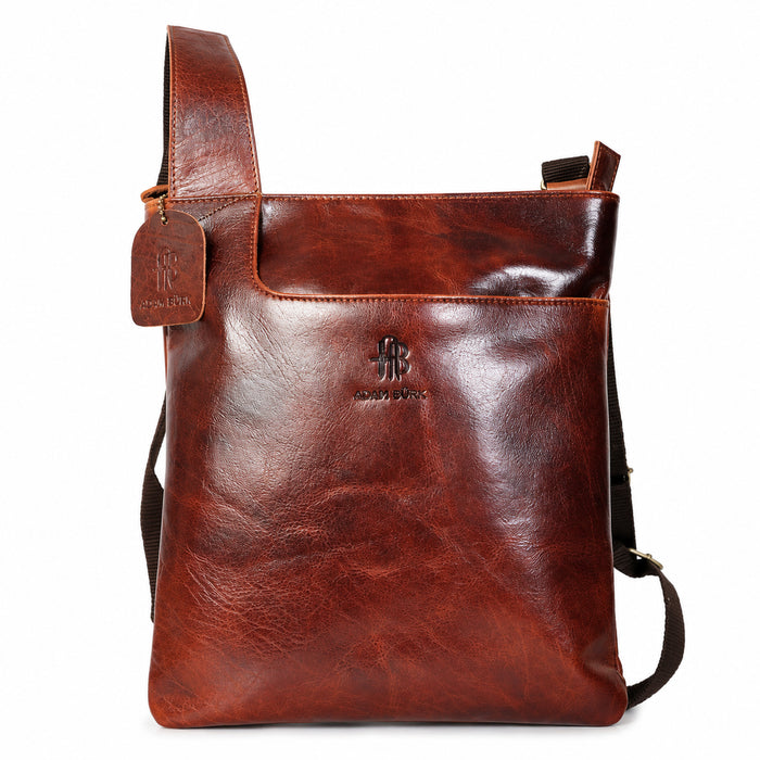 Adam Burk Unisex Small Multipurpose Leather Shoulder Crossbody Travel Bag 18ABP7BR