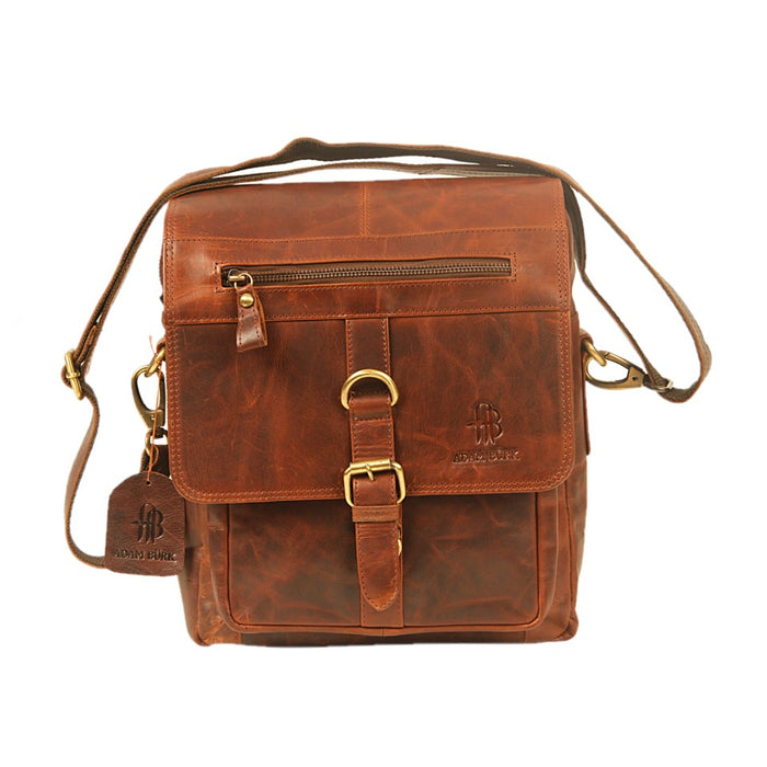 Adam Burk Unisex Small Multipurpose Leather Shoulder Crossbody Travel Bag 18ABP9BR