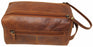 Men's Handcrafted Full-Grain Distressed Brown Leather Travel Toiletry Dopp Shaving Kit Bag 18AXT01