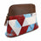 Women's Printed Brown Leather Zippered Makeup Cosmetic Bag 18ZipperedCosmetic