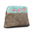 Women Printed Hair-on Floral Tooled Leather Zippered Makeup Cosmetic Bag 18BTHaironCosmetic