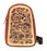 Women's Western Cowhide Filigree Floral Tooled Pebbled Leather Crossbody Sling Bag 18FKB07