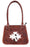Western Cowhide Inlay Floral Tooled Genuine Leather Purse Shoulder Handbag 18FKH01
