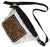 Western Cowhide Poker Card Aces Floral Tooled Leather Purse Shoulder Crossbody Bag w/ Fringe