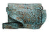 Women's Western Turquoise Patina Floral Tooled Leather Shoulder Purse Crossbody Bag 18FKH39