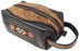 Men Women Western Wool Floral Tooled Leather Travel Toiletry Dopp Kit Bag 18FKTDopp