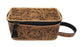 Men Women Western Wool Floral Tooled Leather Travel Toiletry Dopp Kit Bag 18FKTDopp