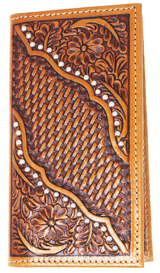 Men's Western Rodeo Wallet Leather Checkbook Cover 18FKWRodeo