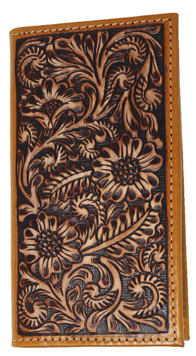 Men's Western Rodeo Wallet Leather Checkbook Cover 18FKWRodeo