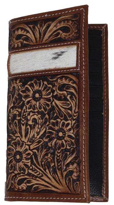 Men's Western Rodeo Wallet Leather Checkbook Cover 18FKWRodeo