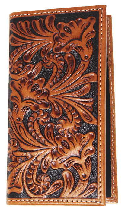 Men's Western Rodeo Wallet Leather Checkbook Cover 18FKWRodeo