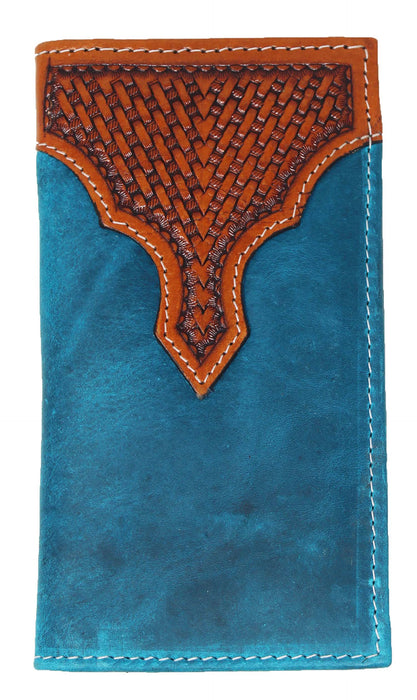 Men's Western Rodeo Wallet Leather Checkbook Cover 18FKWRodeo