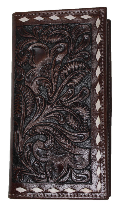Men's Western Rodeo Wallet Leather Checkbook Cover 18FKWRodeo
