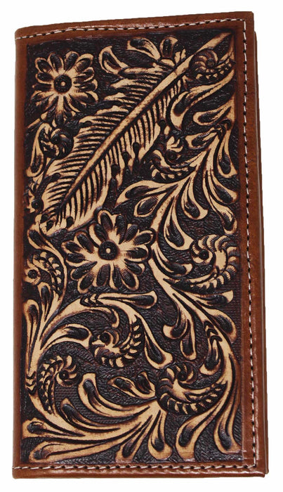 Men's Western Rodeo Wallet Leather Checkbook Cover 18FKWRodeo