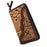 Women's Western Tooled Leather Zippered Wallet Clutch Christmas Gift 18FKClutchZipper