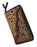Women's Western Tooled Leather Zippered Wallet Clutch Christmas Gift 18FKClutchZipper