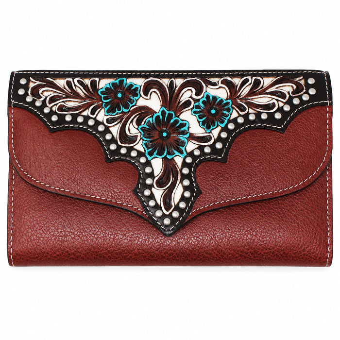Women's Western Leather Wallet Clutch 18FKClutch