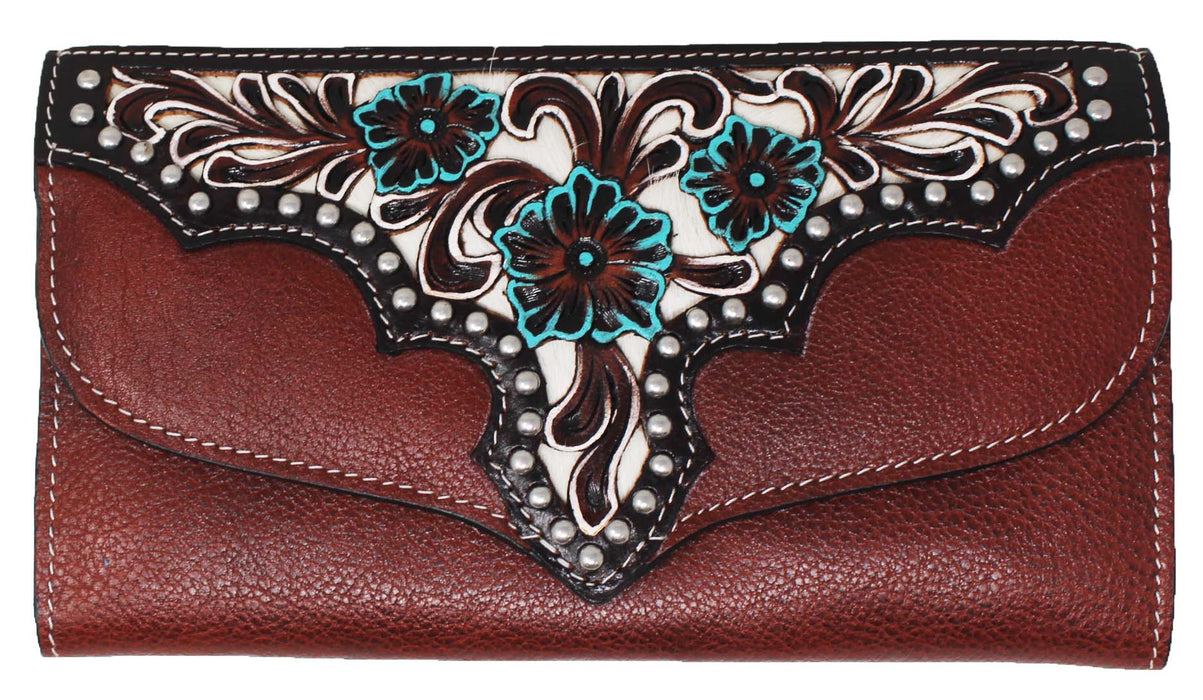 Women's Western Leather Wallet Clutch 18FKClutch