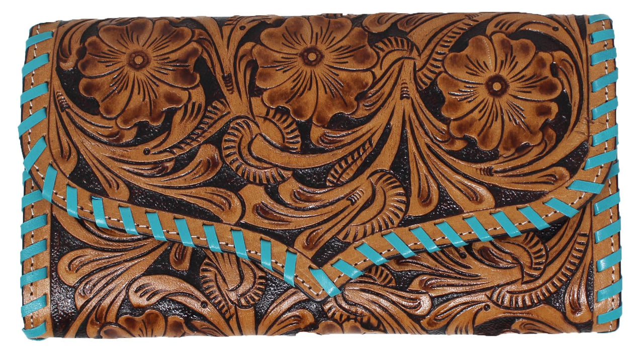 Women's Western Leather Wallet Clutch 18FKClutch