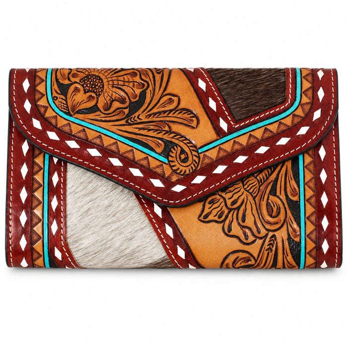 Women's Western Leather Wallet Clutch 18FKClutch