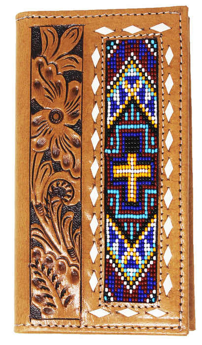 Men's Western Rodeo Wallet Leather Checkbook Cover 18FKWRodeo