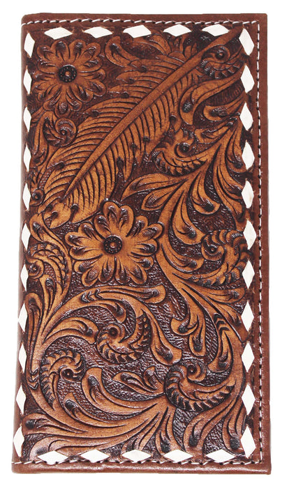 Men's Western Rodeo Wallet Leather Checkbook Cover 18FKWRodeo
