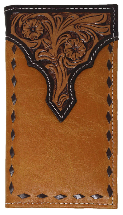 Men's Western Rodeo Wallet Leather Checkbook Cover 18FKWRodeo
