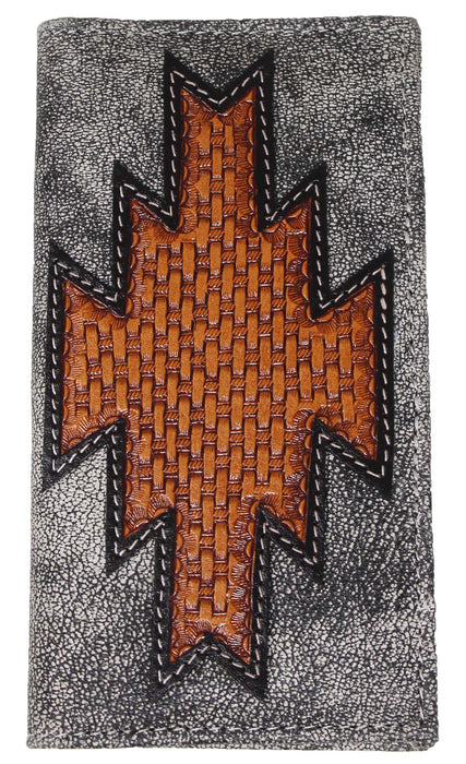 Men's Western Rodeo Wallet Leather Checkbook Cover 18FKWRodeo