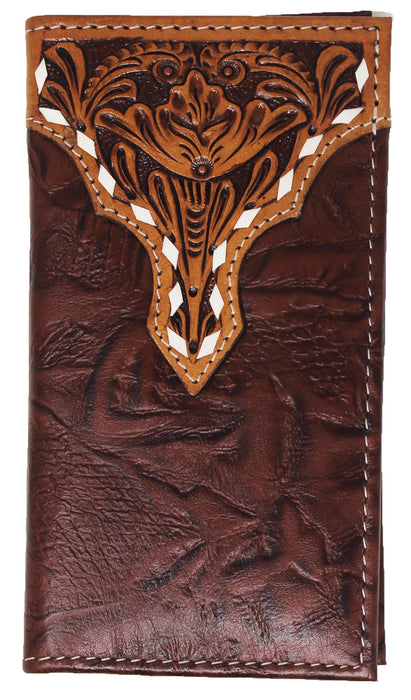 Men's Western Rodeo Wallet Leather Checkbook Cover 18FKWRodeo