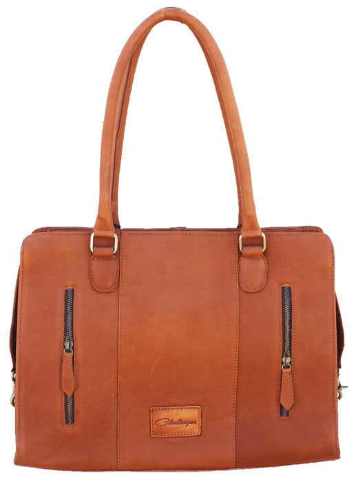 Women's Western Genuine Soft Brown Pebbled Leather Shoulder Handbag Tote 18RAH14