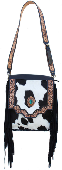 Women's Western Cowhide Leather Concealed Carry Shoulder Bag Purse 18RAH19