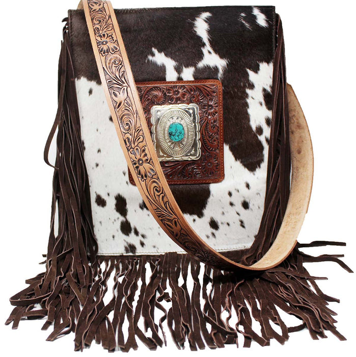 Women's Western Cowhide Leather Concealed Carry Shoulder Bag Purse 18RAH25