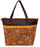 Women's Western Floral Tooled Leather Laced Shoulder Purse Handbag 18RAH33TN