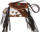 Women's Cowhide Western Cactus Tooled Leather Shoulder Purse Handbag 18RAH38