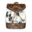 Western Cowhide Antique Floral Tooled Genuine Leather Shoulder Travel Bag 18RSB01