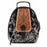 Challenger Western Leather Backpack Purse, Cowhide Bag w/ Hand Tooled Floral Flap Mini Backpack 18RSB08