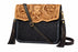 Women's Cowhide Western Floral Embosed Leather Shoulder Purse Handbag 18RSH06