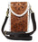 Women's Western Floral Tooled White Laced Leather Wallet Crossbody Bag 18RSH18