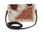 Challenger Cowhide Crossbody Wallet w/ Floral Tooled Leather Overlay & Buckstitch Trim 18RSH19
