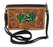 Women's Western Cactus Floral Tooled Pebbled Leather Wallet Crossbody Bag 18RSH22 18RSH22