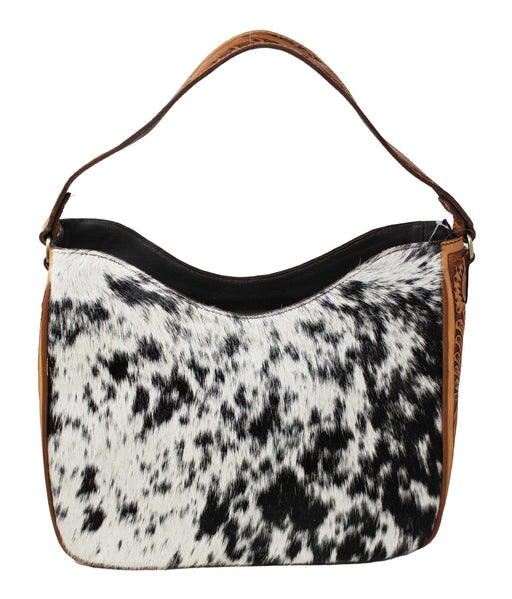 Women's Western Cowhide Floral Tooled Leather Shoulder Concealed Carry Handbag Purse 18RSH28