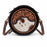 Challenger Western Canteen Crossbody Bag, Hand-Tooled Floral Leather w/ Cowhide Round Purse 18RSH95